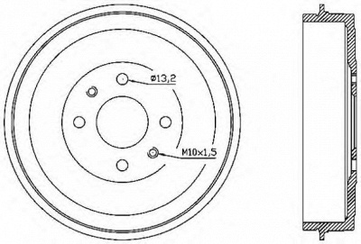 OPEN PARTS bad904310 -  Тормозной барабан